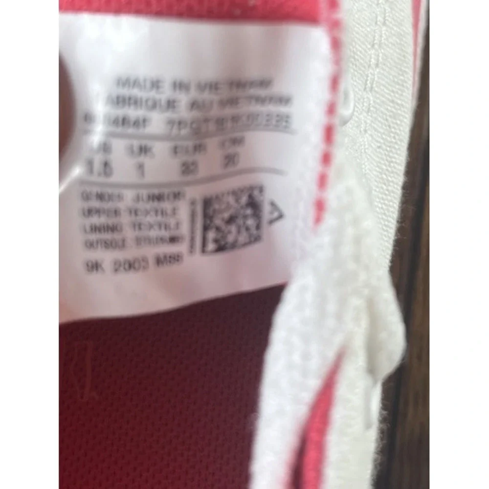 Converse All Star Ox Multi-Stripe White/Carmine Pink Canvas Youth 1.5